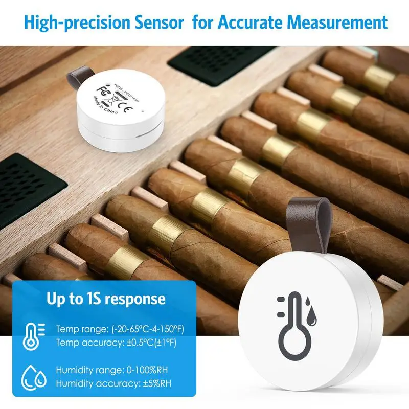 Wireless Thermometer Hygrometer Mini Blutooth Indoor Temperature Humidity Sensor Temp Humidity Monitor with APP