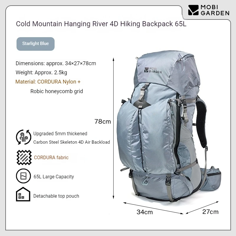 MOBI GARDEN 65L Lightweight 4D Heavy-Duty Hiking Backpack 4-Compartment  Waterproof For Hiking Cycling Mountaineering Breathable - AliExpress 18