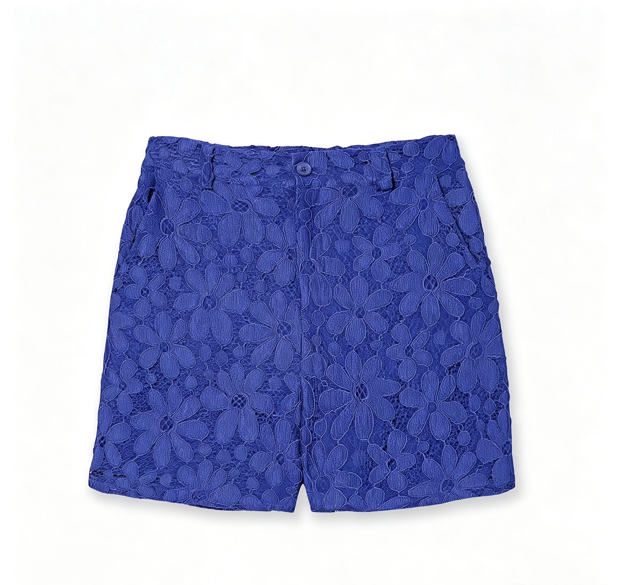 2026 Neues Produkt Spanien Original Einzelstickerei Asymmetrisches Spleißdesign Damen-Shorts – Detail 6