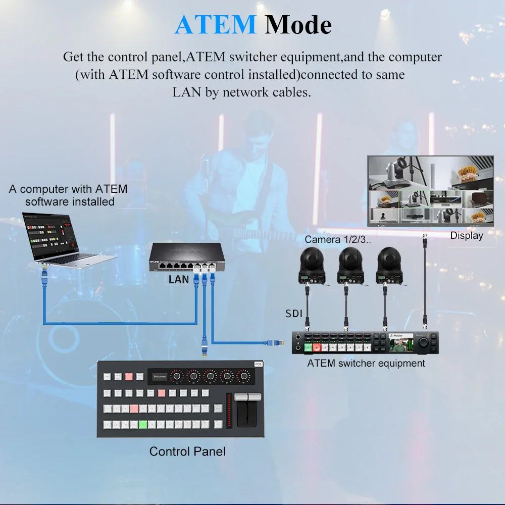 KATOVJJTS VMix ATEM OBS لوحة مفاتيح لوحة المفاتيح البث المباشر لوحة التحكم فيديو خلاط نظام المؤتمرات لوحة مفاتيح الصوت #4