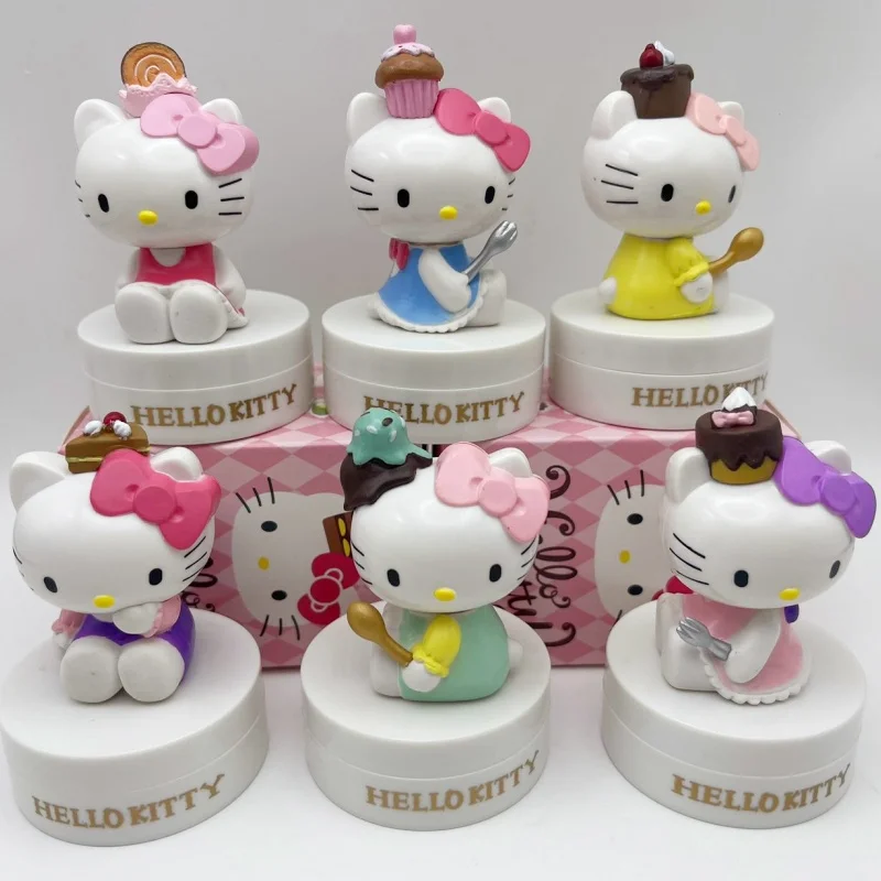 

Sanrio Kawaii Cartoon Chocolate Hello Kitty Figure Cartoon Toy Models Ornaments Dolls Cosmetic Material Decoration Toy Gift