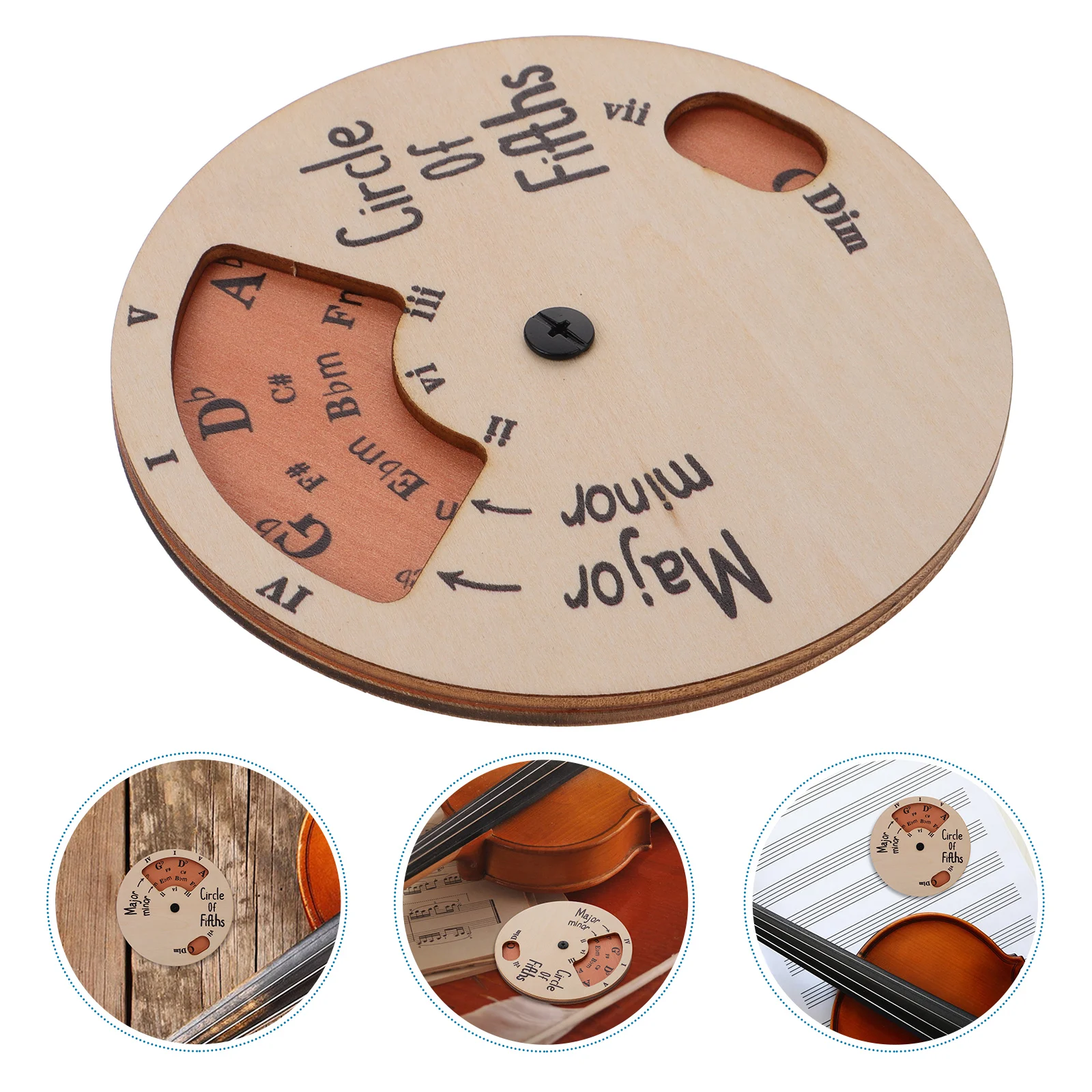 

Wooden Melody Tool Circle Wooden Wheel Musical Educational Tool Musical Instruments Accessories For Sheet Music Chords Keys