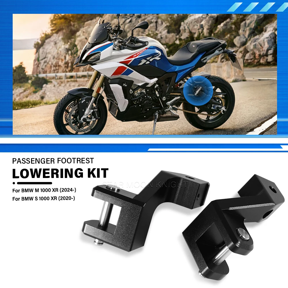 1 pair Ergonomic design Aluminum alloy Footrest Lowering Kit For BMW M 1000 XR(2024-) S 1000 XR (2020-)Motorcycles Accessories