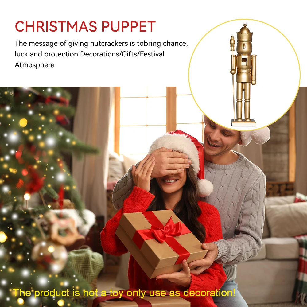 Golden schiaccianoci soldato burattino in legno schiaccianoci statue artigianato bambola giocattolo natale Navidad regalo di capodanno decorazione della casa