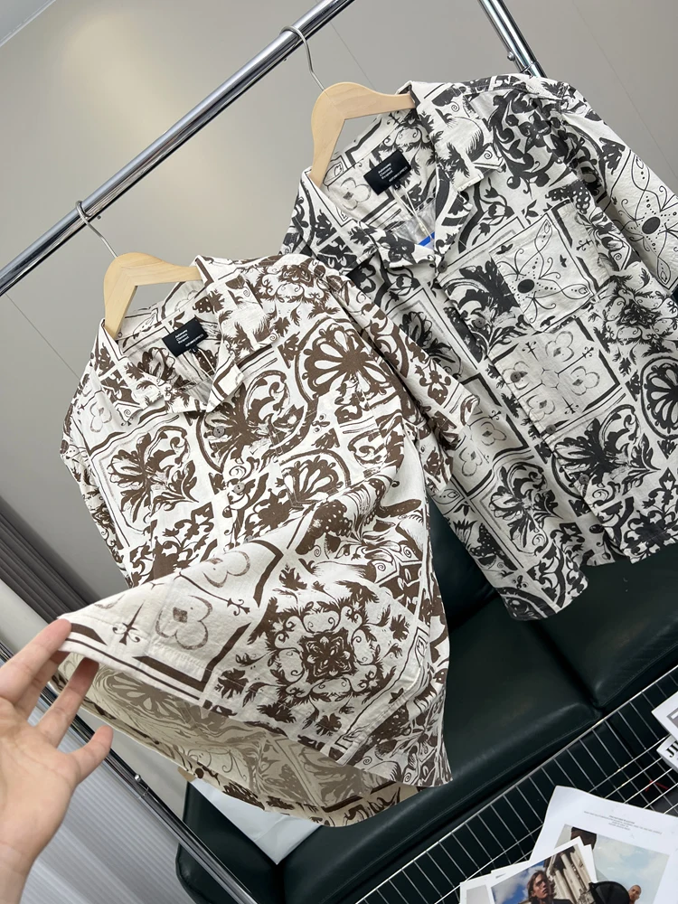 

Casual Cotton Cuban Collar ort Sve Men's irt Breathable Loose Fit Summer Faion Urban Sle Daily Wear