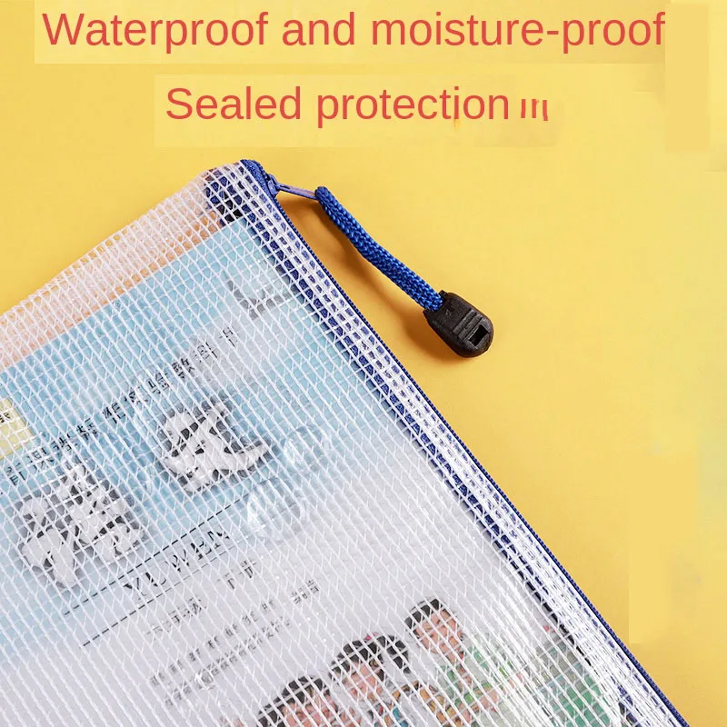 5/10/20 قطعة شبكة زيبر الحقيبة حقيبة مستندات مقاوم للماء البريدي ملف المجلدات A4 اللوازم المكتبية المدرسية مقلمة أكياس التخزين #3