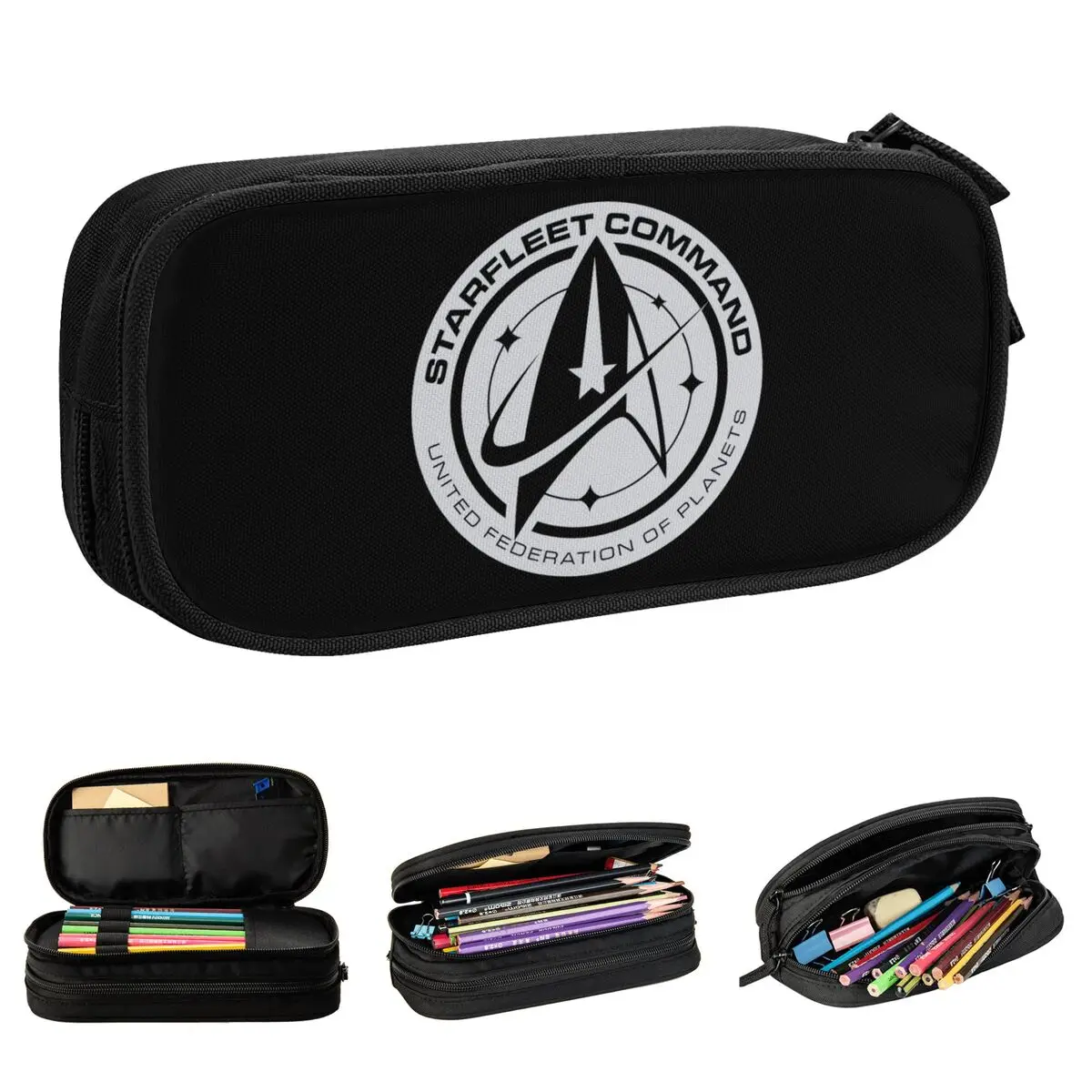 

Stars Treks United Federation Pencil Case Lovely Pen Holder Bag for Student Large Storage Students School Gift Pencil Box