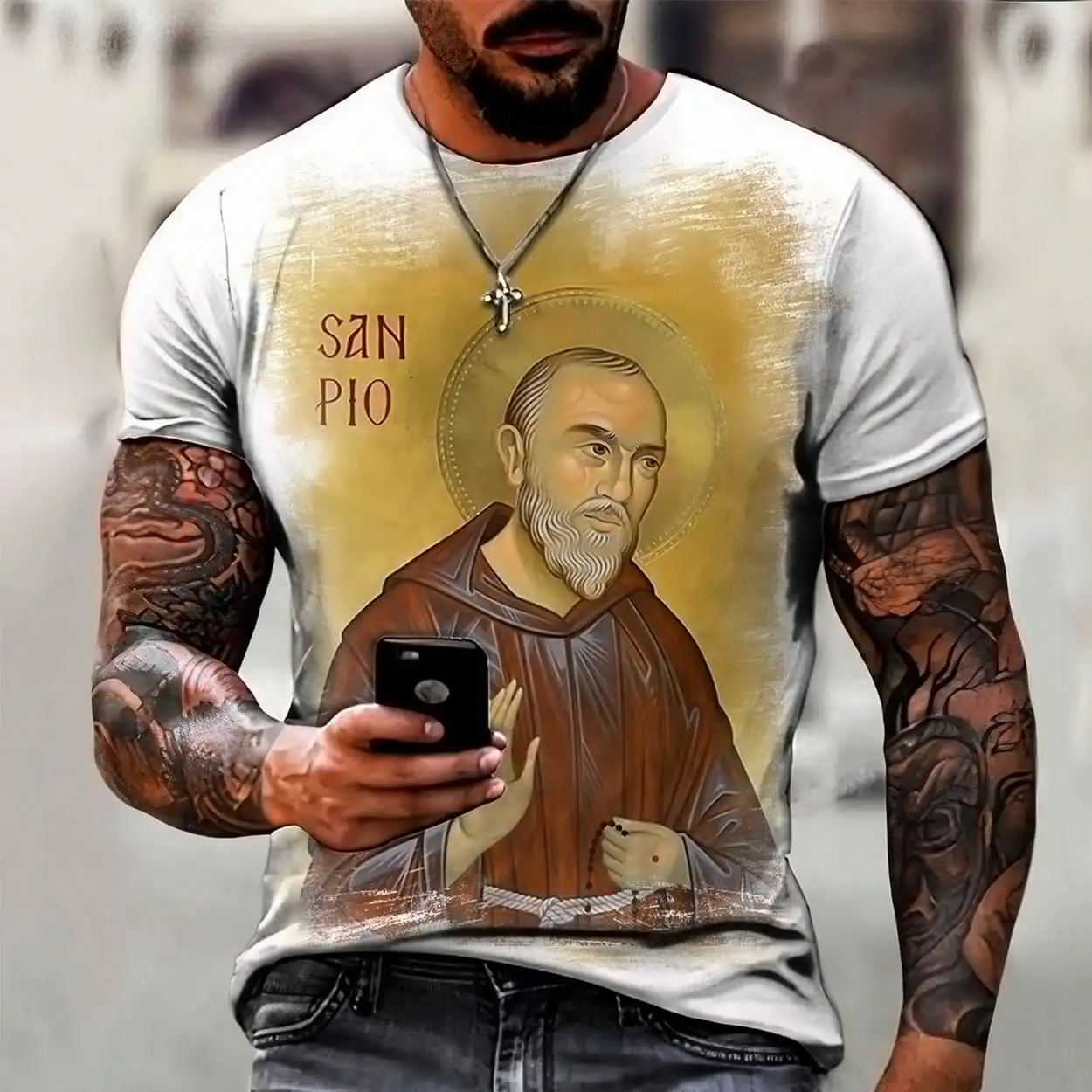 Holy Father Pio Pietrelcina Catholic Church Faith Love 2 T-Shirt