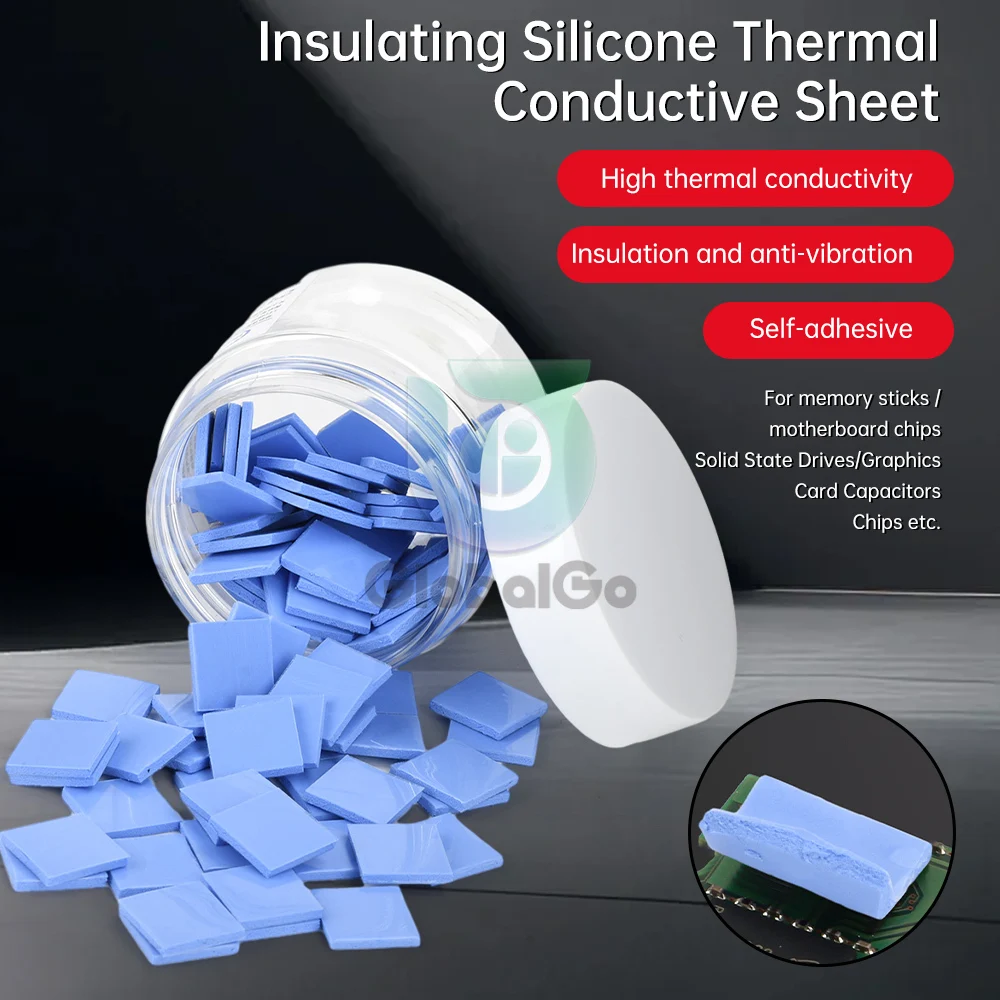 New 100PCS Thermal Insulating Silicone Sheet High Temperature Resistance Motherboard CPU IC GPU Repair Pre-cutting Mat Tool