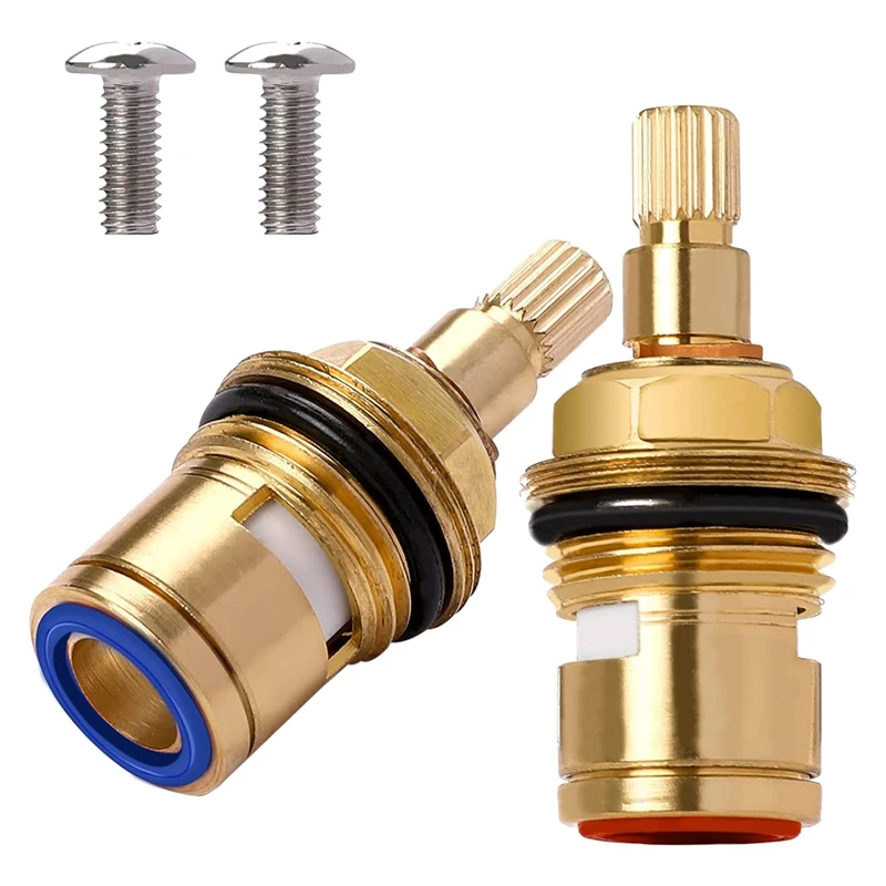 

2Piece Brass Ceramic Stem Ceramic Disc Cartridge Faucet Valve Cartridge Replacement Faucet Gold