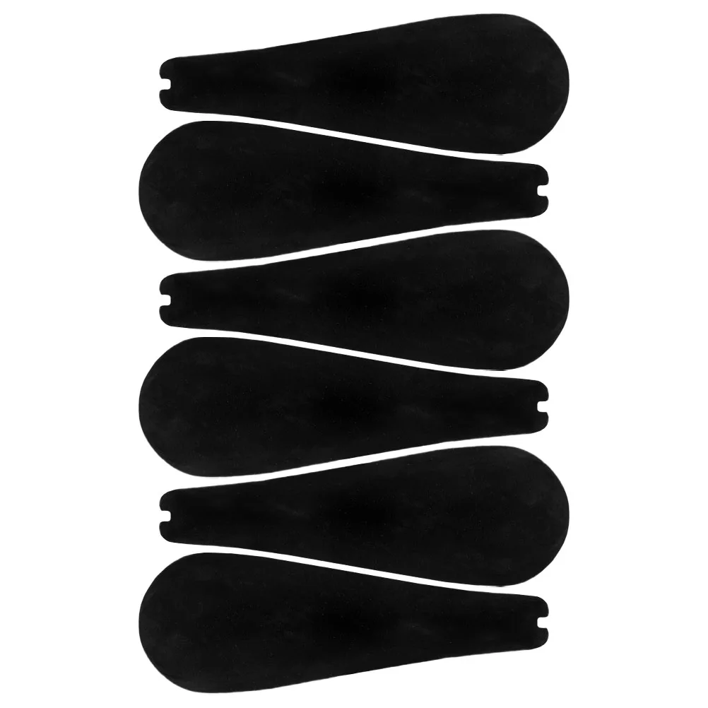 

6 Pcs Flocked Hanger Shoulder Rest Black Thickened Widened Antislip Clothes Hangers Pad Protectors Supplies Storage Wardrobe