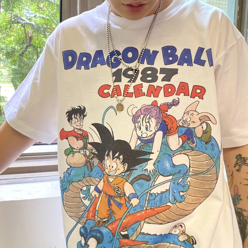 Dragon Ball Anime Harajuku Print T Shirt Figure Son Goku Cosplay Oversized T Shirt Hip Hop Kids Streetwear Men Clothing Tee Tops