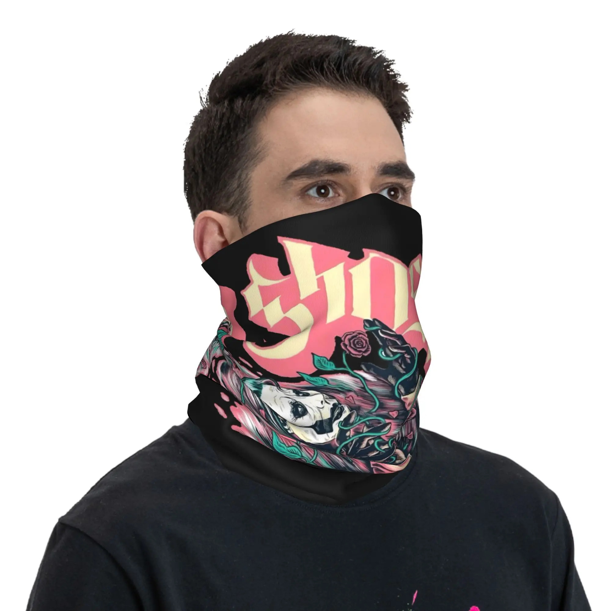 Custom G-Ghosts Rose ผ้าพันคอคอ Gaiter Windproof ผ้าพันคอผ้าพันคอผู้หญิงผู้ชาย Punk Headwear Tube Balaclava