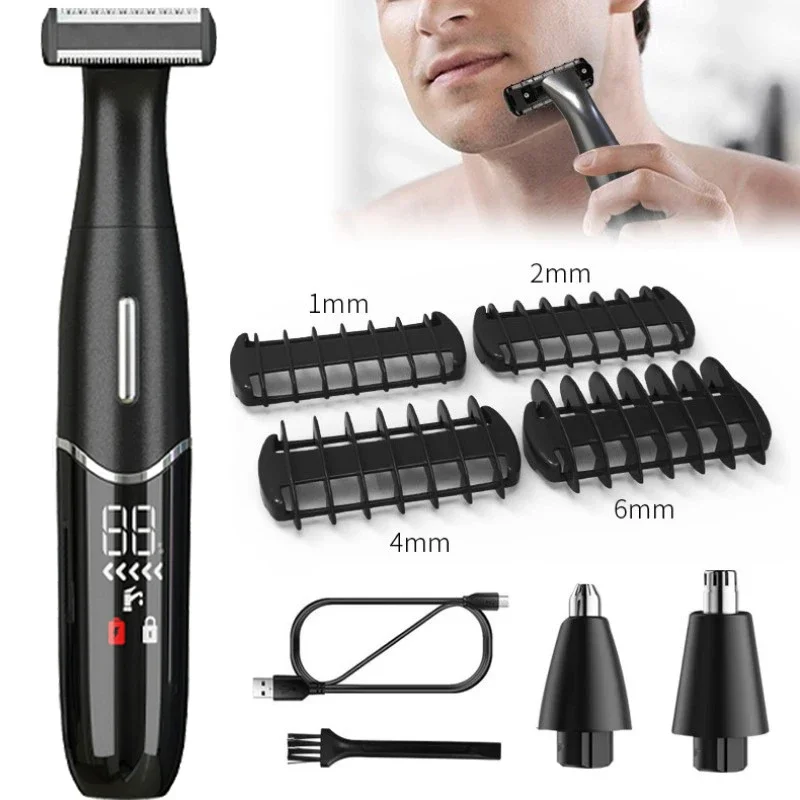 

Intimate Areas Haircut Precision Shaver Men Bikini Line Sensitive Razor Balls Eggs Pubic Hair Shaving Trimmer Face Beard Clipper