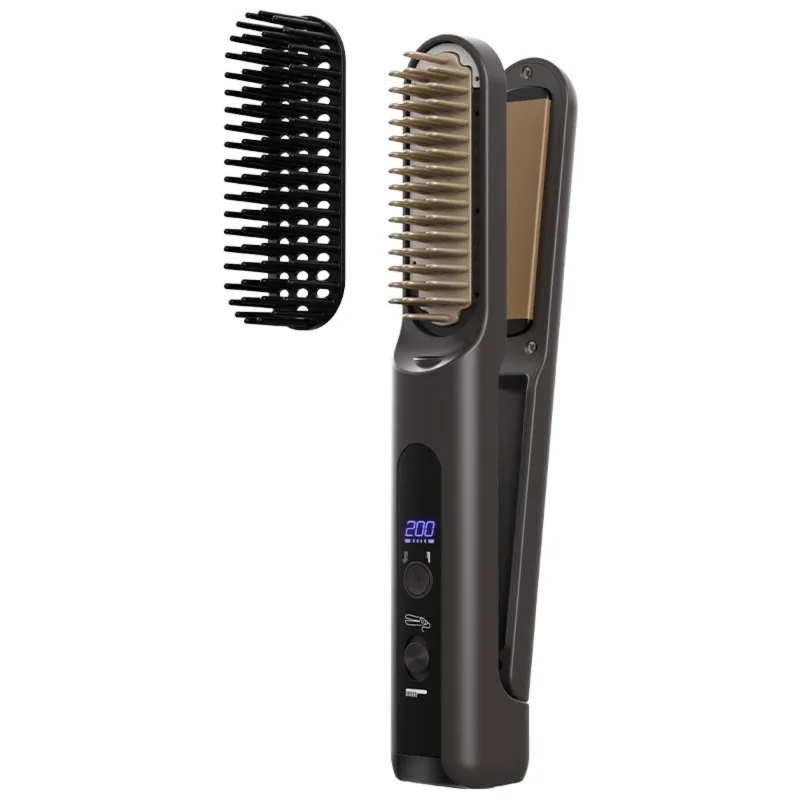 M04K Wireless 2-In-1 Hair Straightener And Curler - Titanium