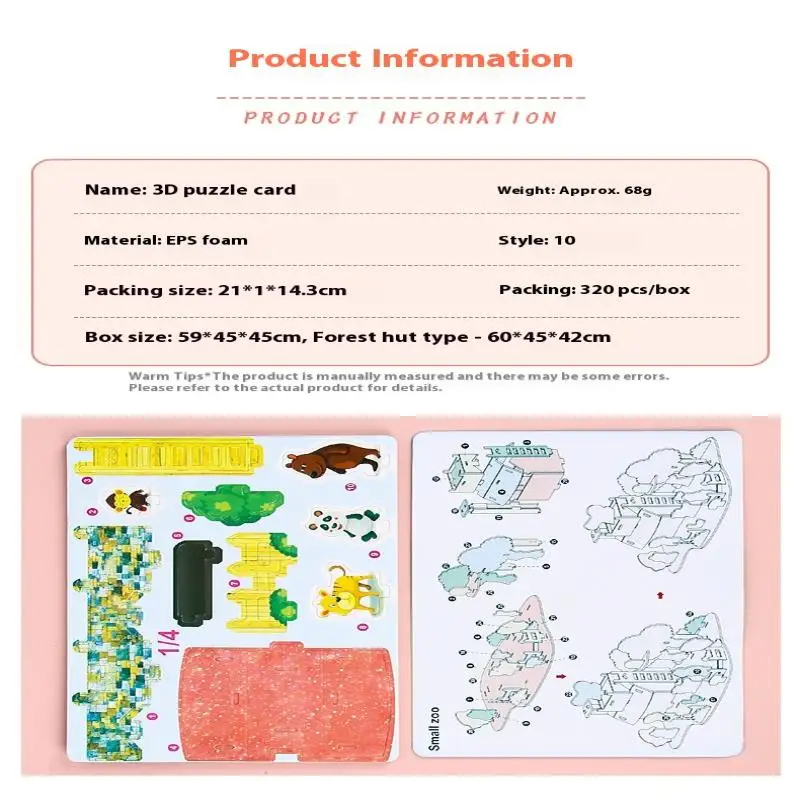 Rompecabezas de papel 3D Montessori, casas en miniatura, modelos de construcción de cartón, rompecabezas para niños, casa DIY, juguetes educativos