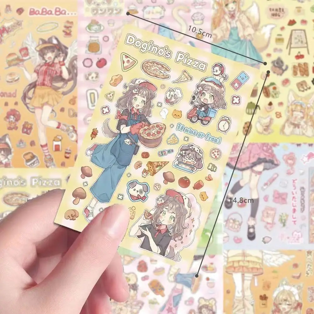 Korean Guka Girl's Versatile Daily Cut Film Stickers Vitality Sports Girl Collage Material Pack Waterproof Stickers Cute Gifts
