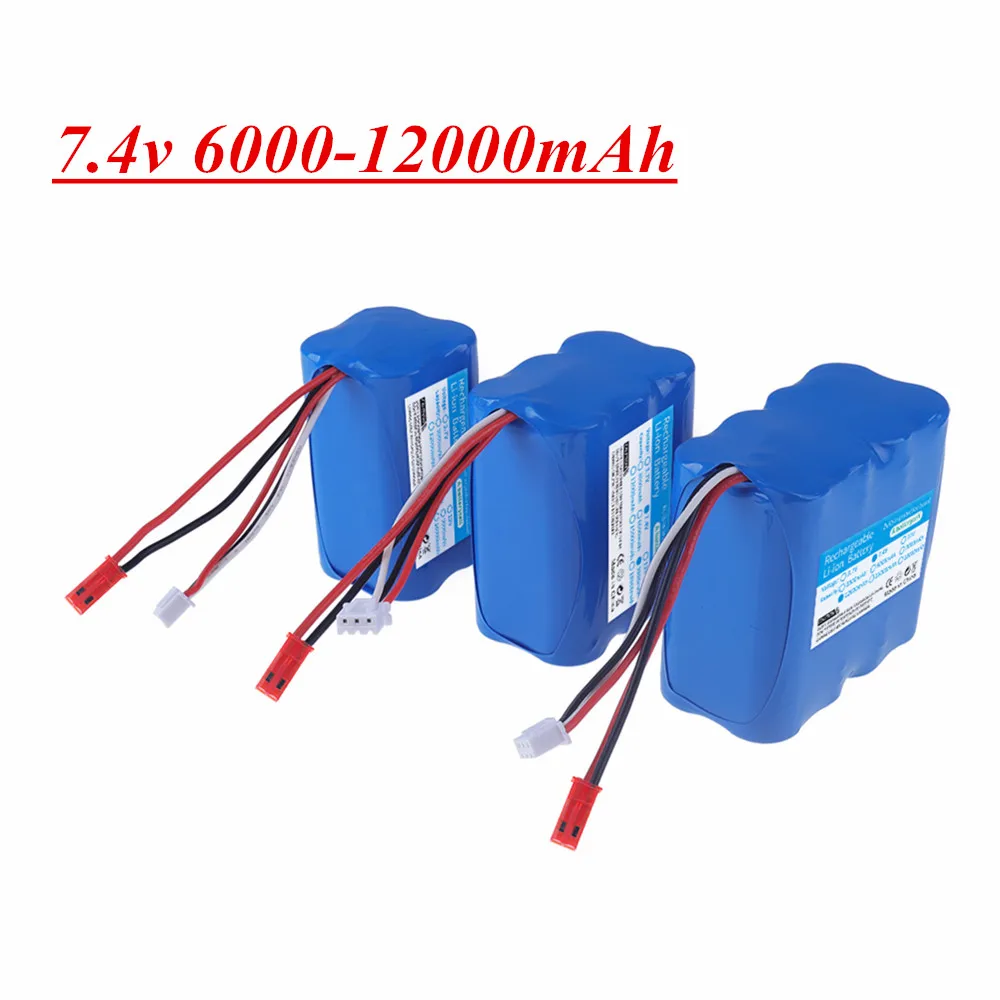 2s 7.4v 6000/12000mAh lipo battery For HuanQi 957/948/848B/827B/823/955/956/957/948 MJX F45/T55 Remote Control Toys parts 18650