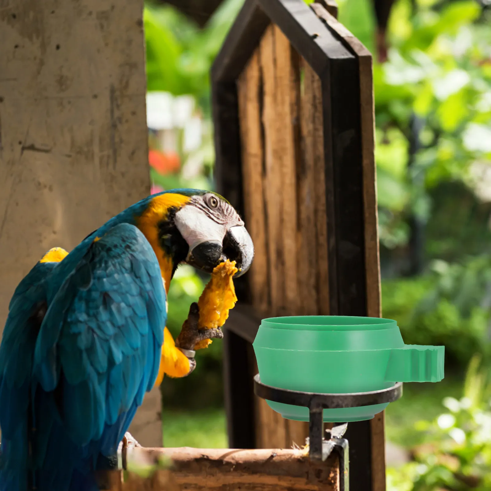 15Pcs Parrot Feeding Bowl Extra Strong Clip Fixation Birds Food Bowl Large Opening Space for Fruits Nuts Seeds Cage Supplies