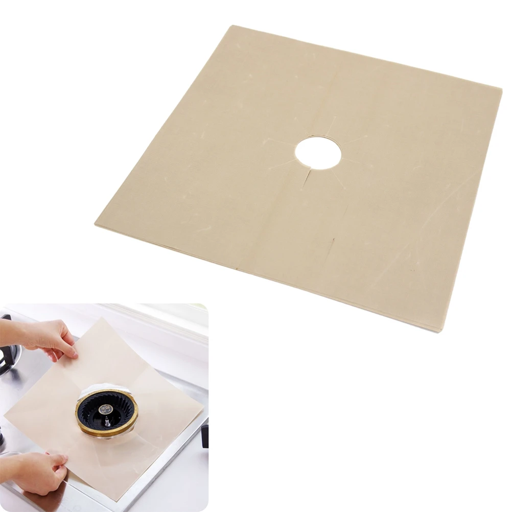 

4 Furnace Surface Protective Pads Reusable Nonstick Gas Hob Liner Stove Protector Prevent Spills Suitable Gas Hobs Ovens Kitchen