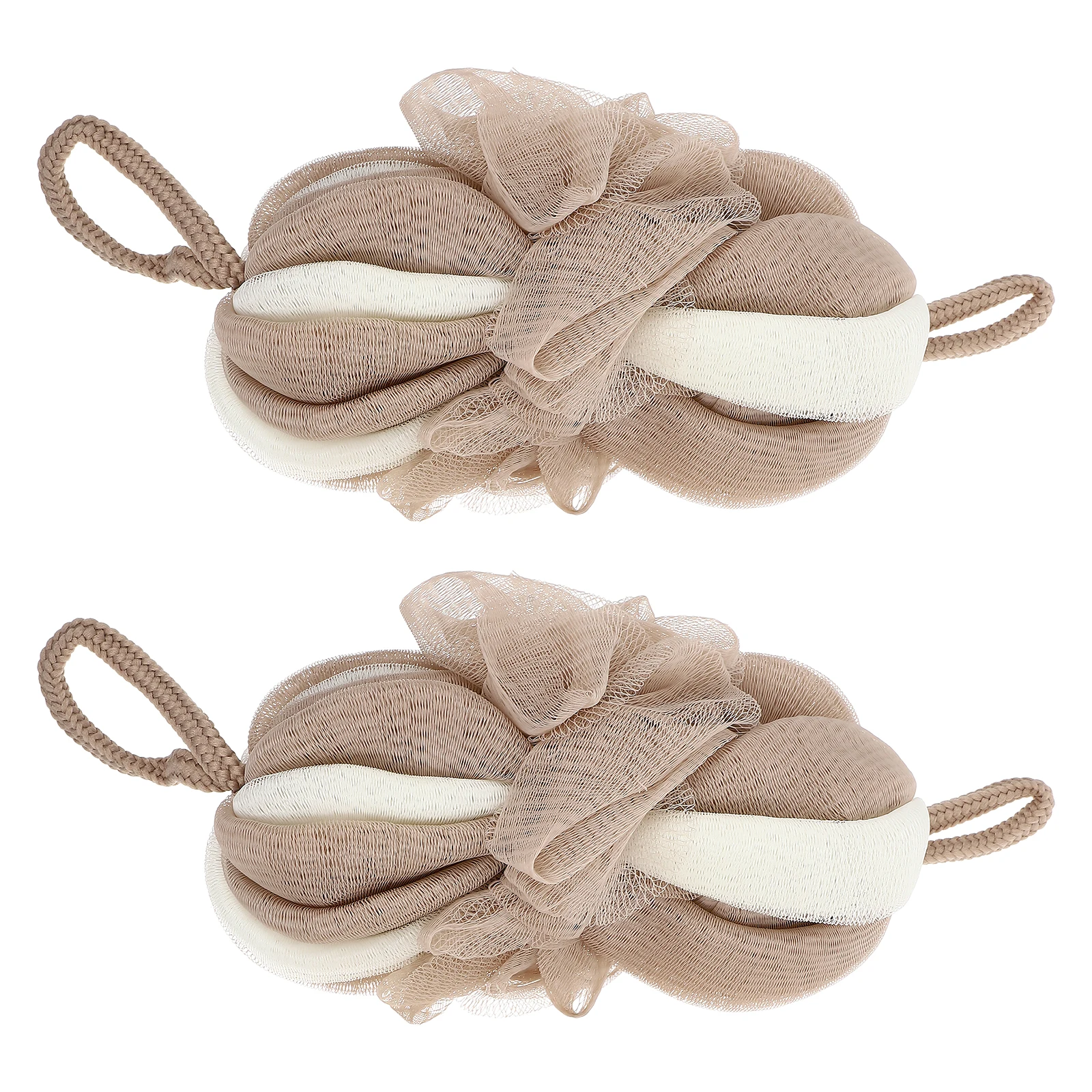 

2pcs Back Scrubber Bath Flowers Soft Bathing Balls Shower Lovely Rubbing Loofahs Rich Bubbles Safe Family Travel Hotel Gifts