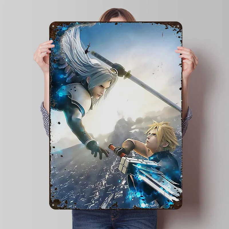 Final Fantasy Metal Wall Art Sign Decor
