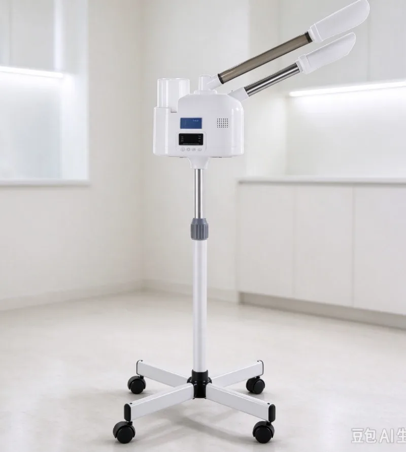 Dual-Pipe Hot & Cold Facial Steamer, LED Touch Control for Pore Cleansing, Hydration & Deep Skin Care