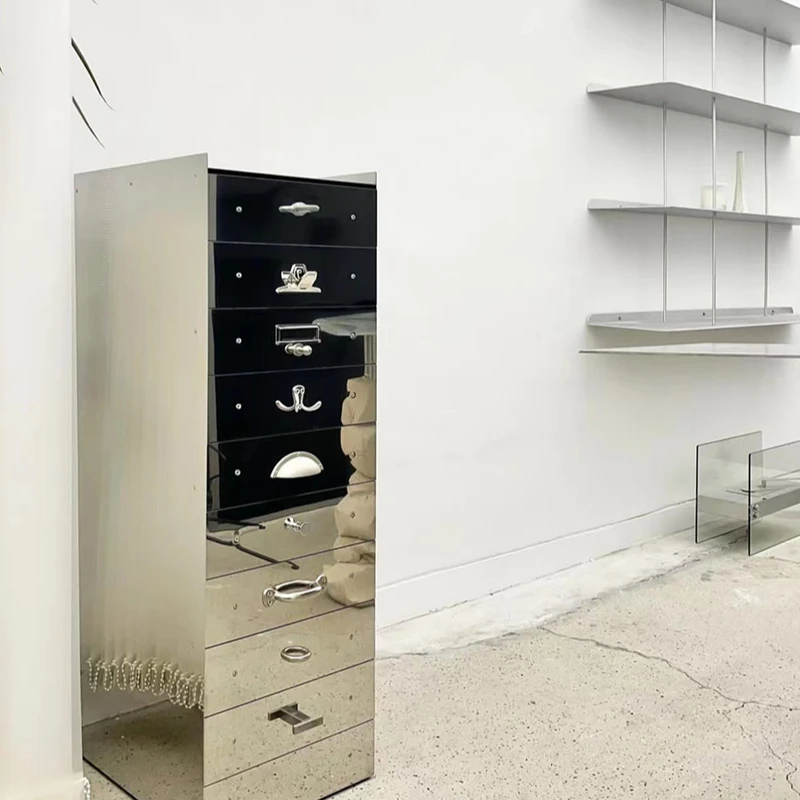 

Movable Storage Feature Handlebar Cupboard Modern Minimalist