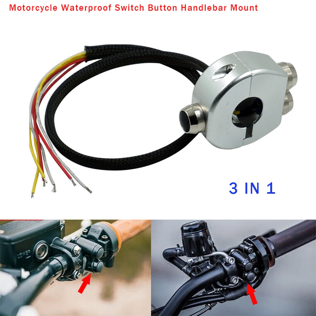 Aluminum Alloy 7/8 Inch 22 Mm Aluminum Alloy Motorcycle Switch Button Handlebar Mount Motorcycle