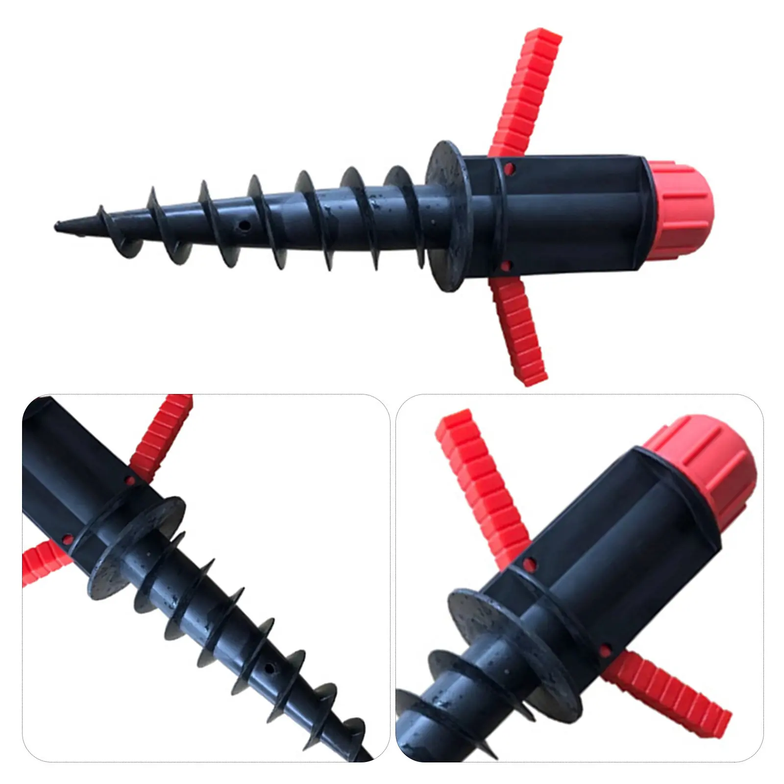 1Pcs Beach Umbrella Sand Anchor Premium Material Sand Auger Folding Handle Easy Setup Outdoor Umbrella Anchor for Beach Garden