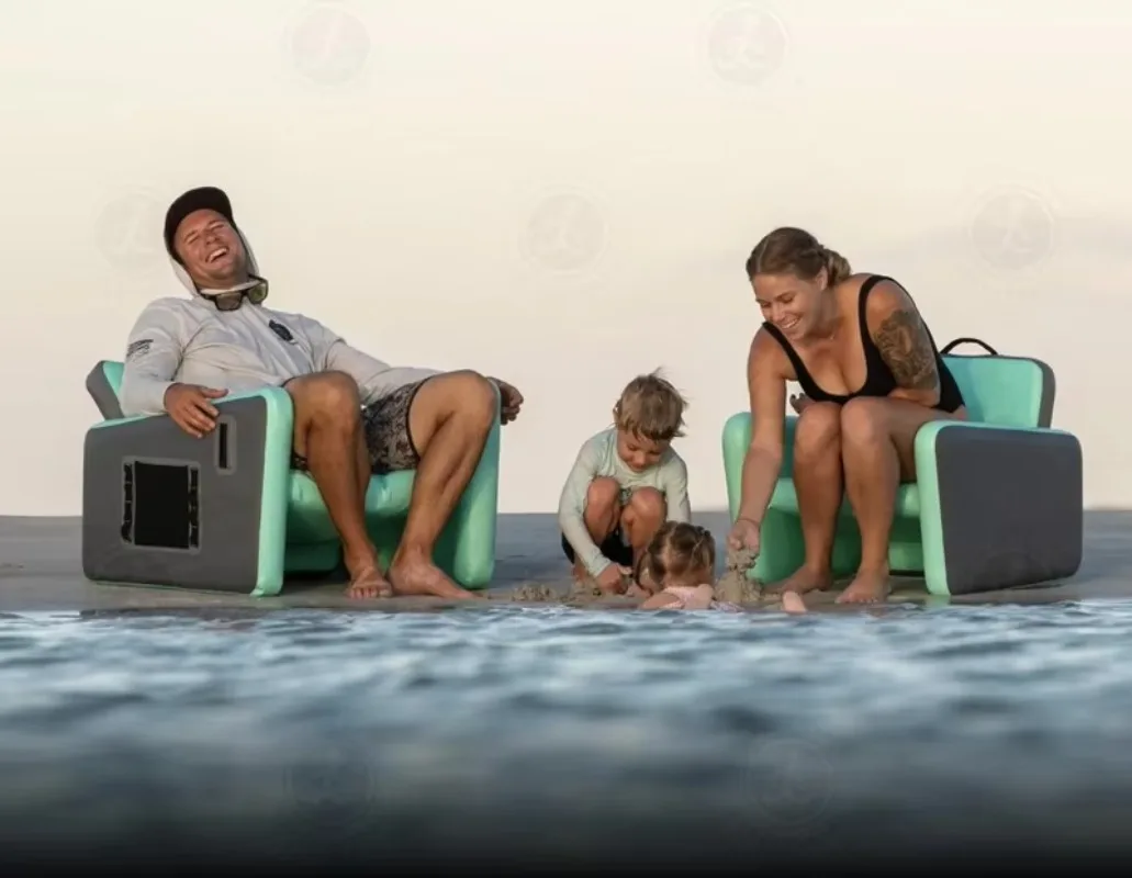 Inflatable Drop Stitch Water Hammock Portable Inflatable Pool Float Lounge Chair Relax Inflatable Chair for Outdoor