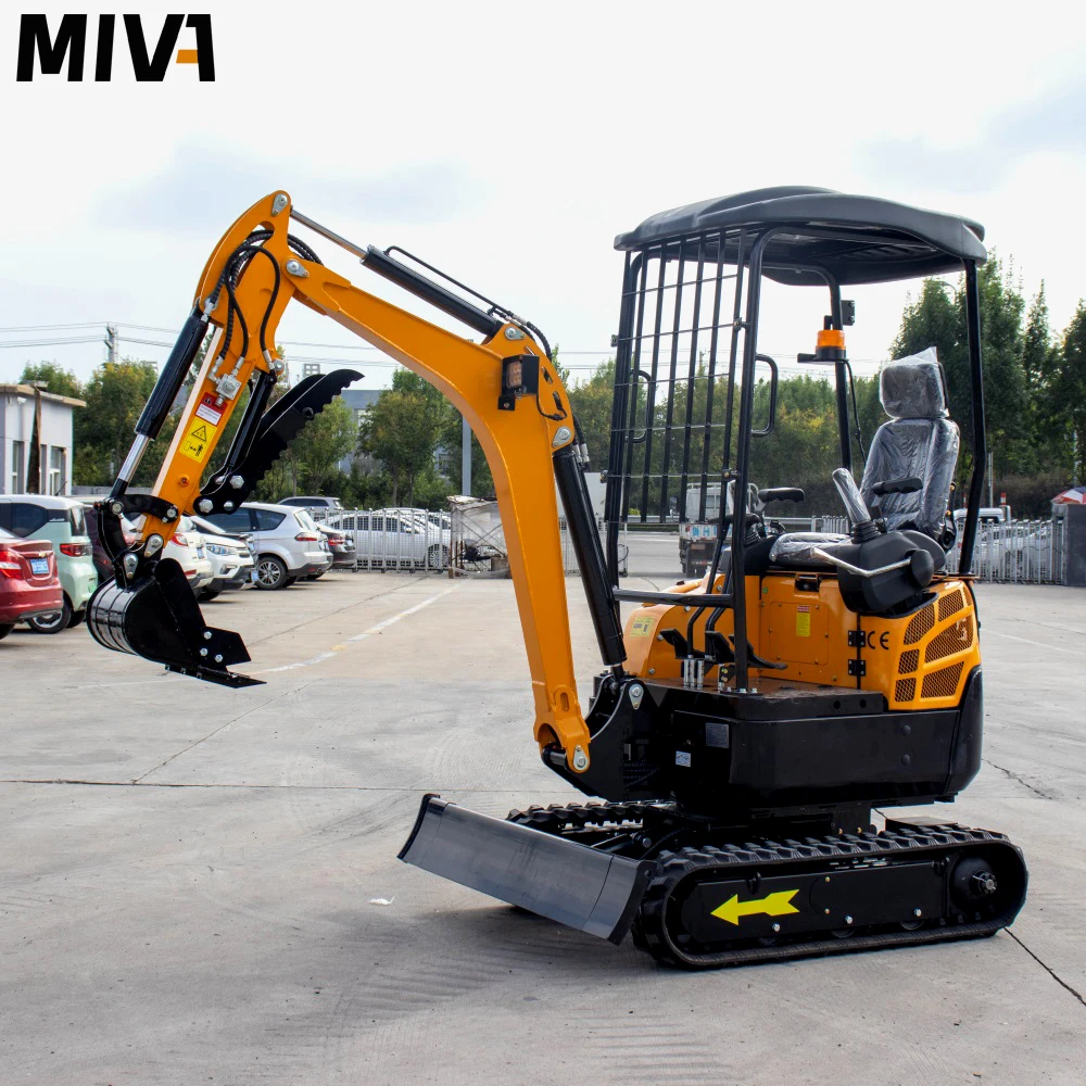 New 2ton Mini Bagger Small Excavator Garden Home Use Kubota Engine Crawler Digger Farm Minibagger 1.8 Ton Hydraulic Micro Kopark