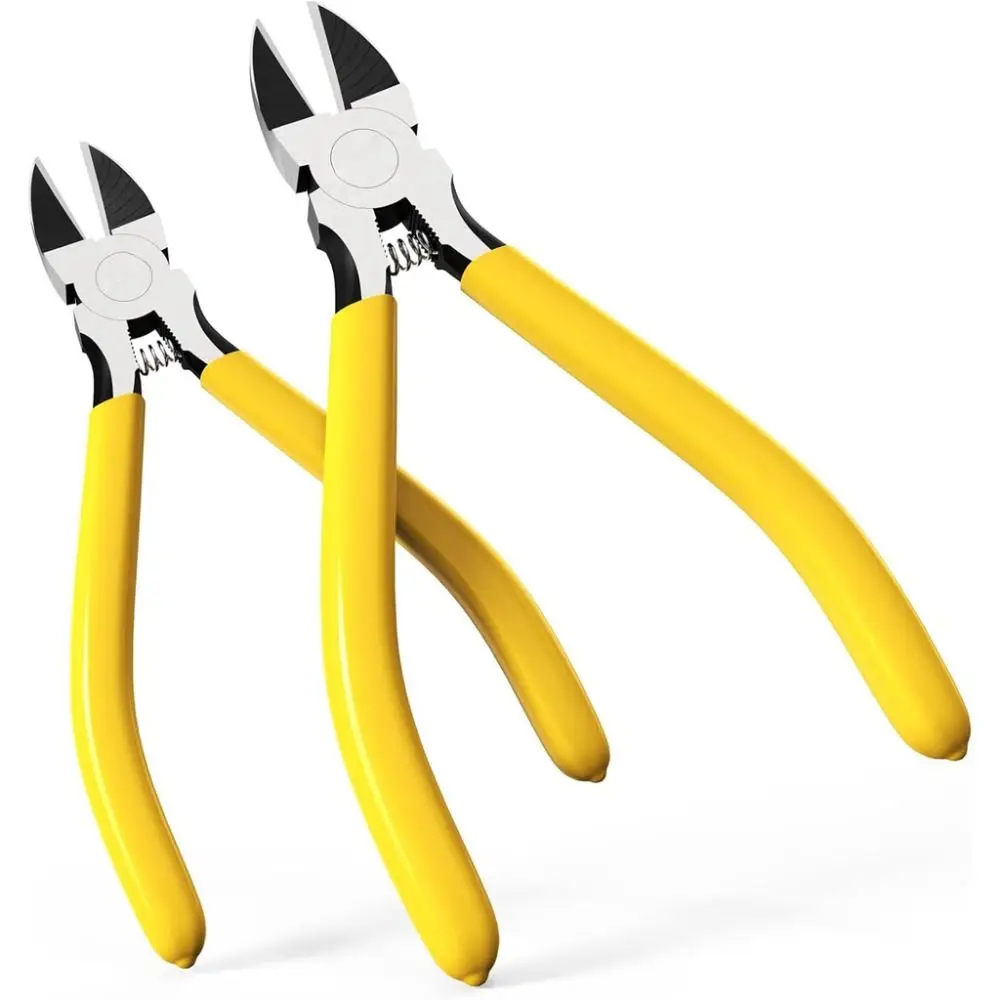 Ultra Sharp Wire Cutter Precision with Long Flat Nose Cutting Pliers Heavy Duty Flush Cutter for Cables Wires Craft Cutting