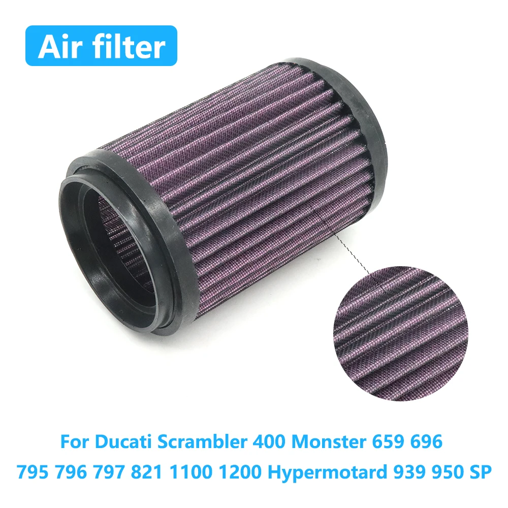 

For Ducati Scrambler 400 Monster 659 696 795 796 797 821 1100 1200 Hypermotard 939 950 SP Motorcycle High Flow Air Filter