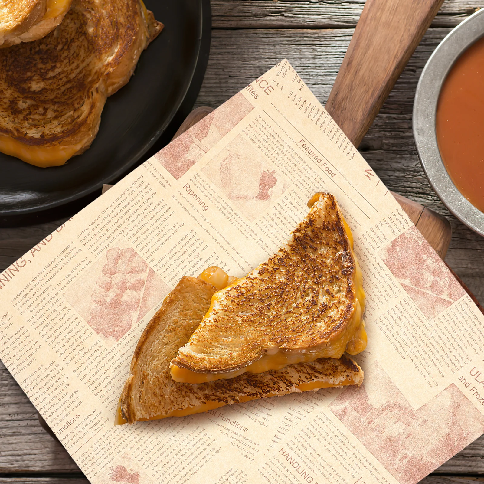 

100 Sheets Baking Paper Greaseproof Food Wrapping Liners Sandwich Paper French Fries Multi-Function Food Wrap Burger Wrappers