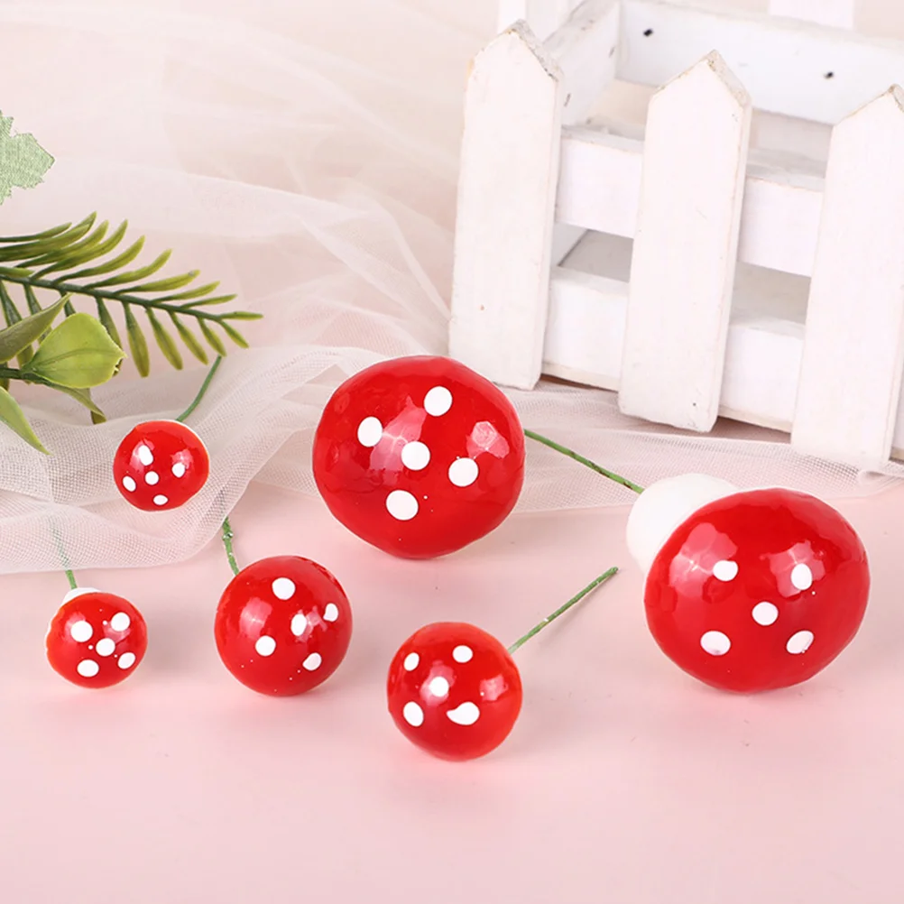 20 Pcs Mushroom Cake Toppers Christmas Decorations Woodland Birthday Baby