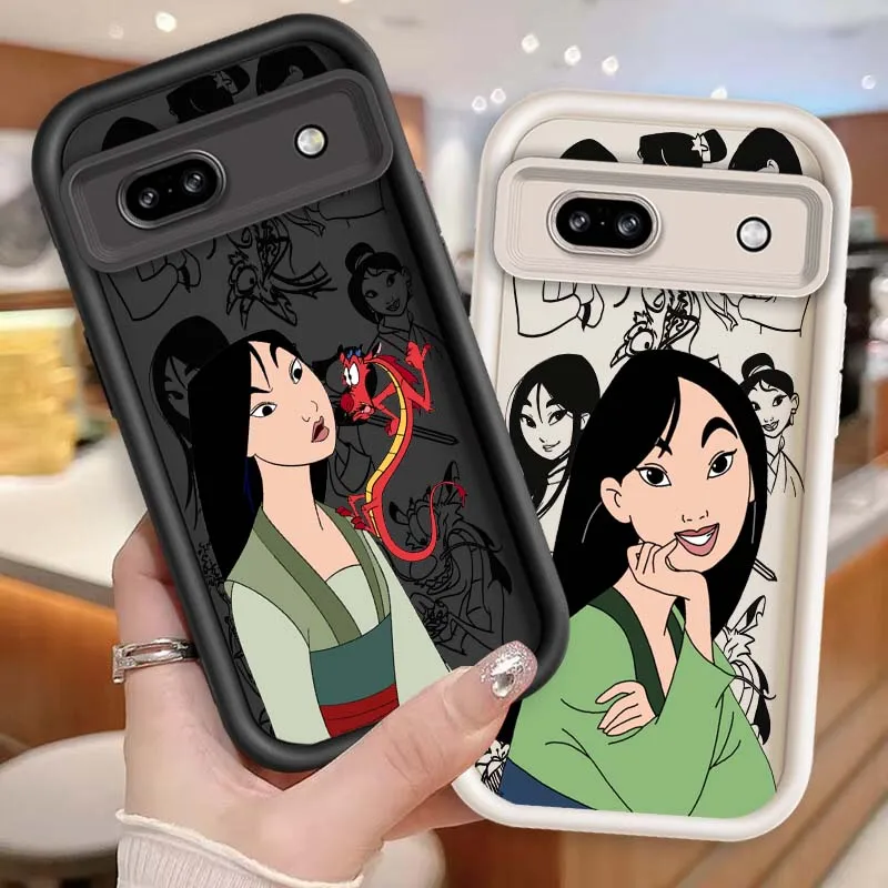 

Disney Mulan pattern Phone Case For Google Pixel 9 8A 8 7 7A Pro XL 5G Eye Ladder Soft TPU Shockproof Cover