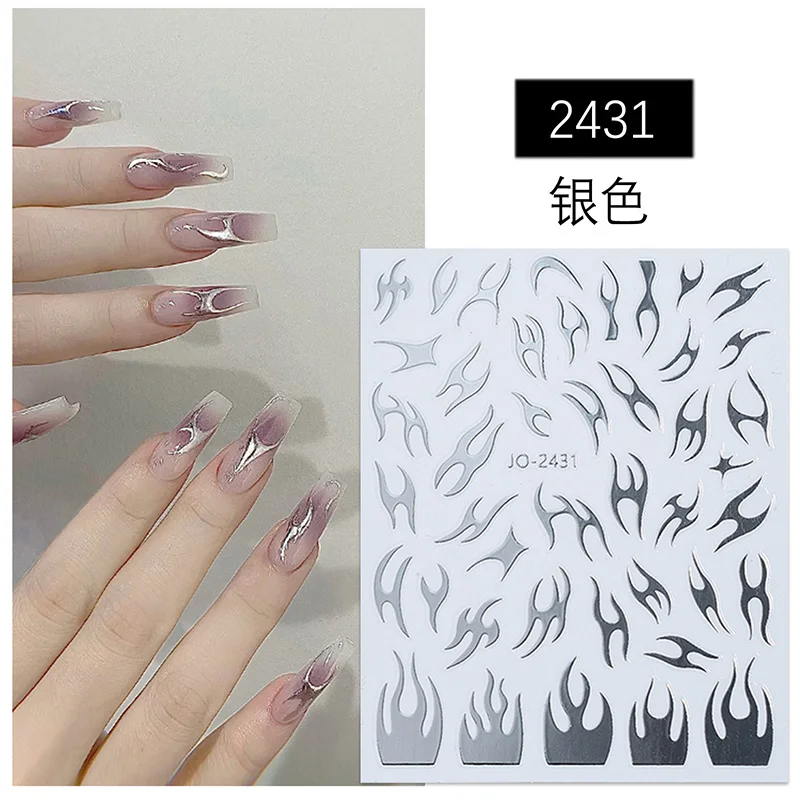 1pc Metall linie Nagel aufkleber 3d Silber Gold Dornen Kurve Streifen Linien Band Wirbel Schieber Maniküre Kleber Gel Nail Art Abziehbilder