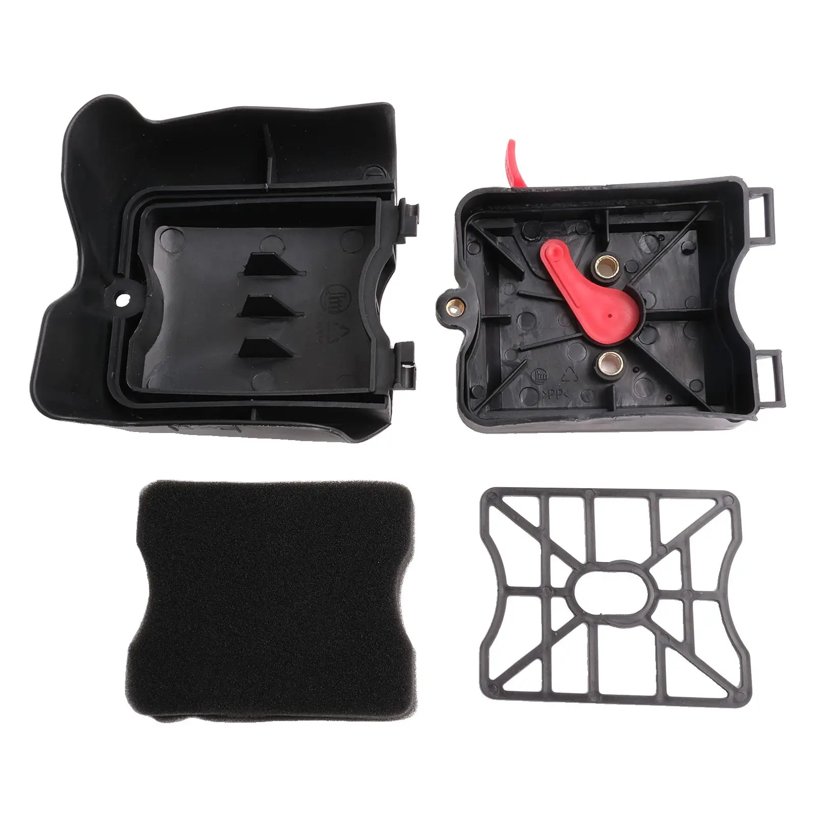 4-teiliges Luftfilter-Set für Freischneider BC430 mit 43CC, 49CC und 52CC Motoren, Luftfilter aus Polyethylen-Kunststoff, Rasenmäher-Ersatzteil