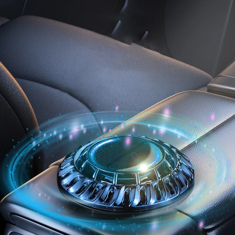 

Solar auto rotating spaceship car aromatherapy perfume air freshening car ornament essential oil car diffuser