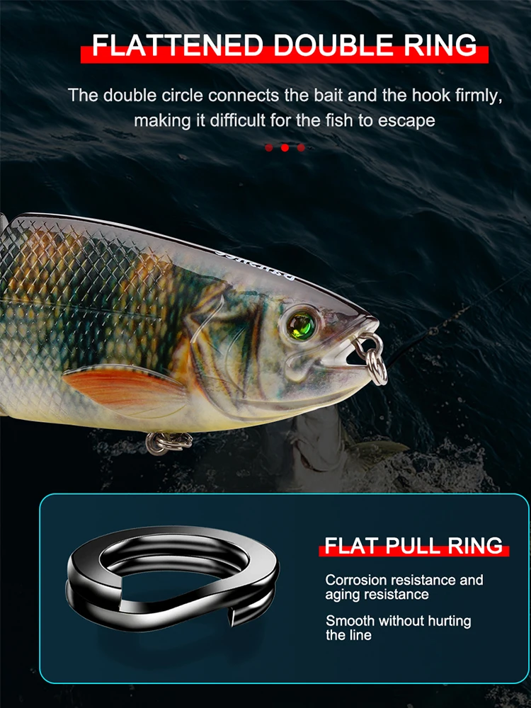 Swimbait Angeln 20 cm 90g 3,17 unzen Köder Sinkende Wobbler Künstliche Harte Angeln Köder Multi Segmente 2-gelenk Köder Für Hecht Bass – Detail 1