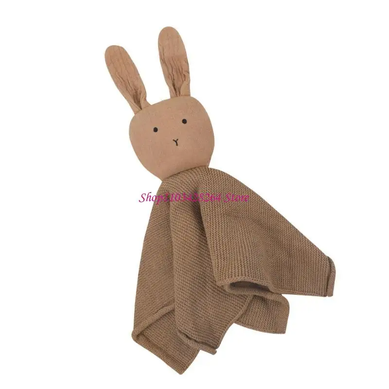 القطن المعزي بطانية النوم دمية طفل أرنب تكبب لعبة استرضاء منشفة
