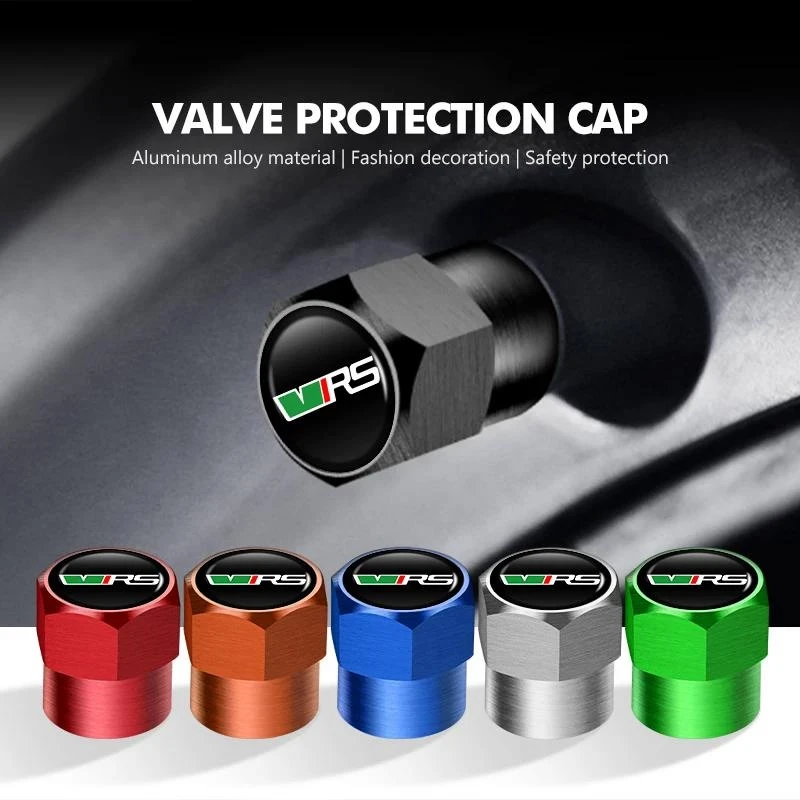 

Комплект из 4 защитных колпачков для ниппелей автомобильных шин для Skoda VRS VII Octavia A2 A5 2 Superb Kodiaq Rapid Fabia