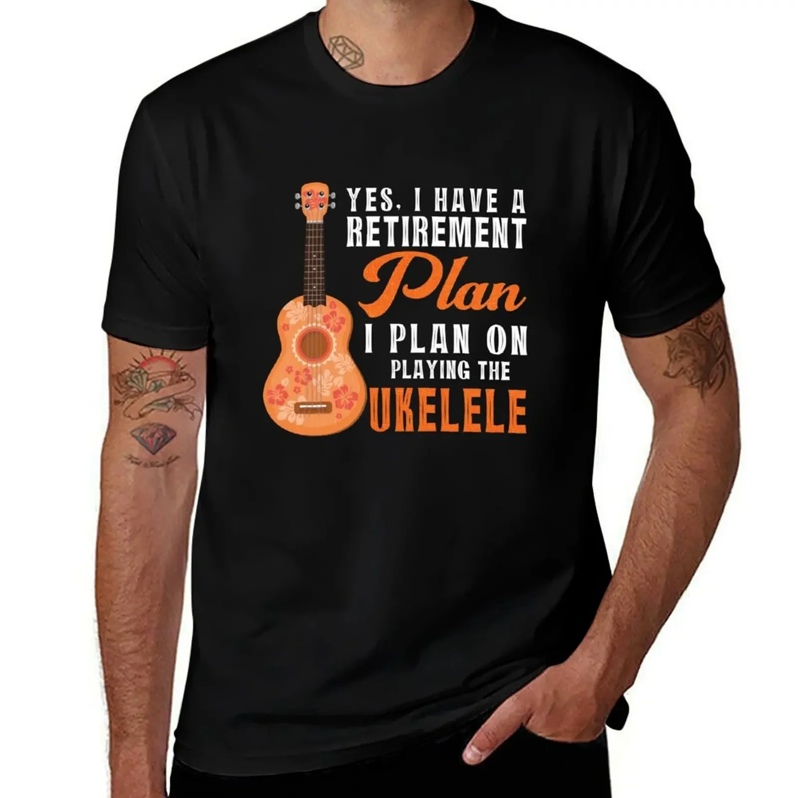 

Retirement Plan Playing the Ukulele T-Shirt animal prinfor boys vintage clothes t shirts for men pack