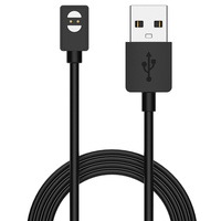 1m BT Earphone Charging Cable Black Magnetic Head USB Charging Wire for Haylou PurFree (BC01) Accessories