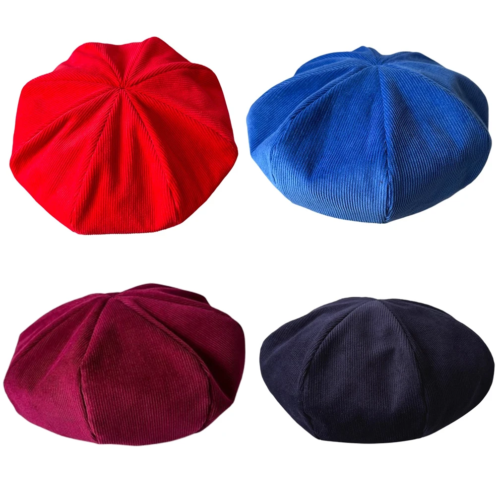 

New Arrival Women's Autumn/Winter Corduroy Pumpkin Hat French Style Elegant Painter Hat Fashionably All Match