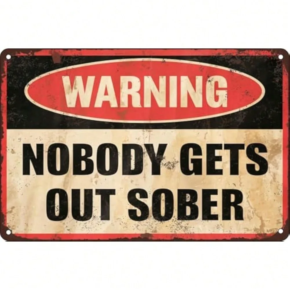 

Vintage Neon Bar Sign, Retro Pub Wall Decor, Funny Sober Saying Metal Plaque, Art Deco Home Decor, Ramadan Valentine's Decoratio