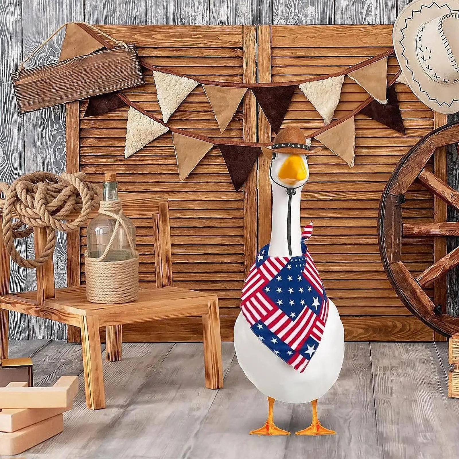 

2 Pieces Goose Outfit Set Decorative Goose Clothing for Lawn Patio Courtyard