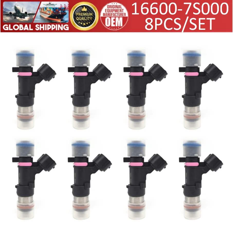 6/8pcs 16600-7S000 Fuel Injectors For Infiniti QX56 Nissan Pathfinder Titan NV1500 NV2500 NV3500 Armada Frontier Xterra 4.0/5.6L