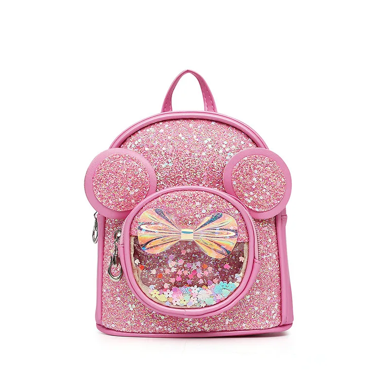 New Cute Children\'s Bag Fashion Sequin Kindergarten Backpacks for Baby Girls Cartoon Casual Schoolbag Princess Bag Girls Gifts